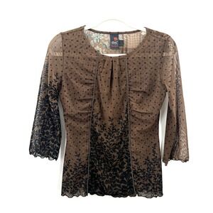 ANAC designed by kimi y2k whimsigoth indie sleaze boho top sheer mesh fairy M